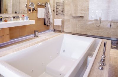 Refinished Bathtub with Fixtures